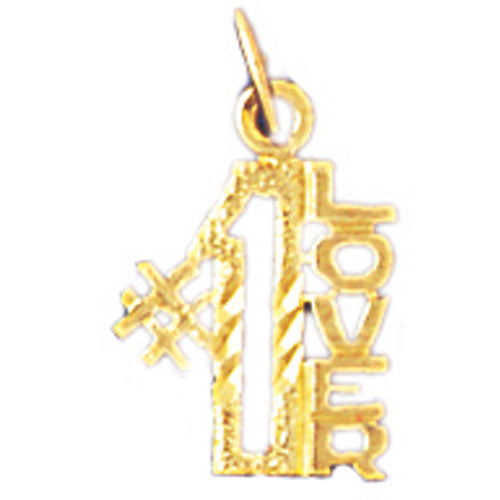 14k Yellow Gold #1 Lover Charm