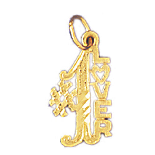 14k Yellow Gold #1 Lover Charm