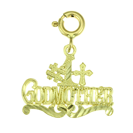 14k Yellow Gold #1 God mother Charm
