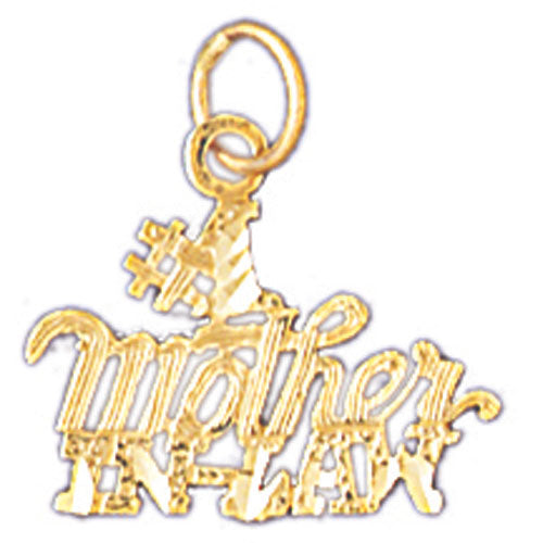 14k Yellow Gold #1 Mother in Law Charm