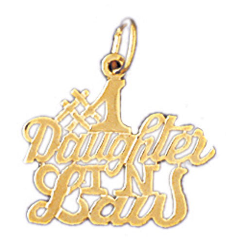 14k Yellow Gold #1 Daughter in Law Charm