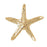 14k Yellow Gold Starfish  Charm