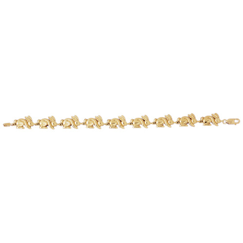 14k Yellow Gold Rabbit Bracelet