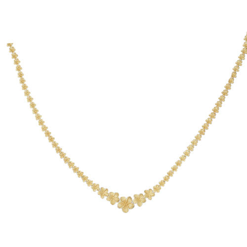 14k Yellow Gold Plumeria Necklace