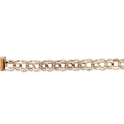 14k Yellow Gold Charm Bracelet with a safety clasp