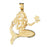 14k Yellow Gold Mermaid Charm