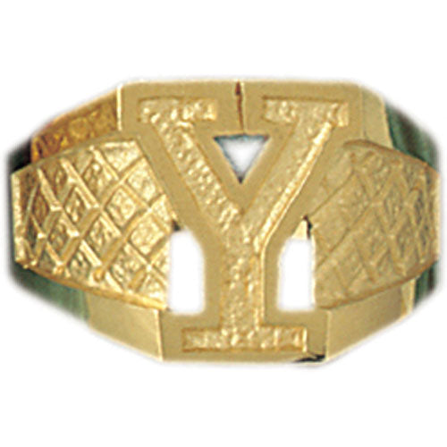 14k Yellow Gold Initial V Ring