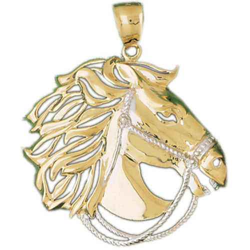 14k Gold Two Tone Horse Charm