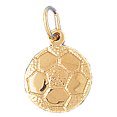 14k Yellow Gold Soccer Ball Charm