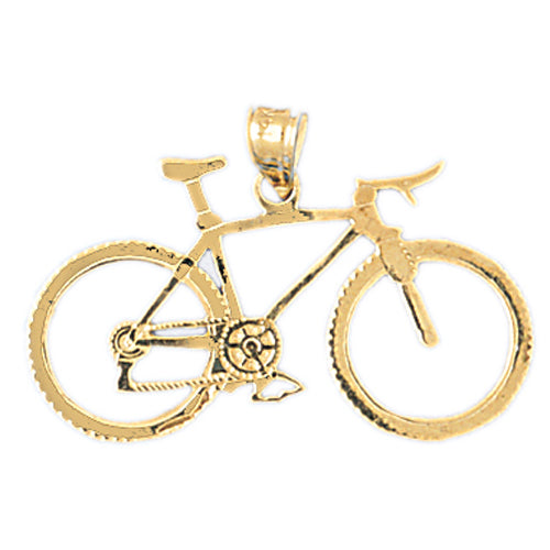 14k Yellow Gold Bicycle Charm