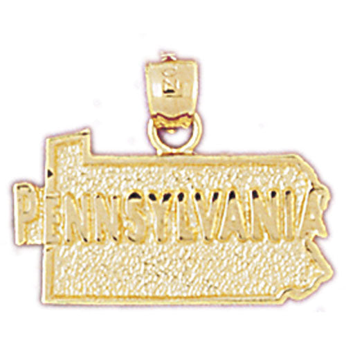 14k Yellow Gold Pennsylvania Charm