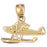 14k Yellow Gold Float Plane Charm