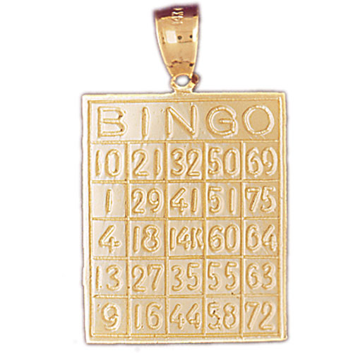 14k Yellow Gold Bingo Charm