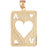 14k Yellow Gold Playing Cards, Ace of Hearts Charm