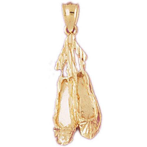 14k Yellow Gold Ballerina Shoe Charm