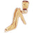 14k Yellow Gold 3-D High Heel Shoe Charm