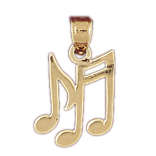 14k Yellow Gold Musical Notes Charm