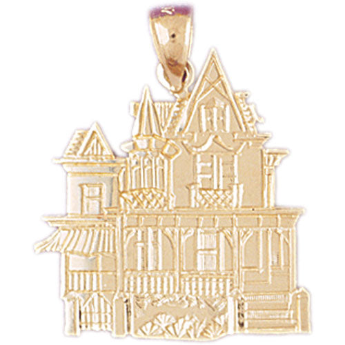 14k Yellow Gold House Charm