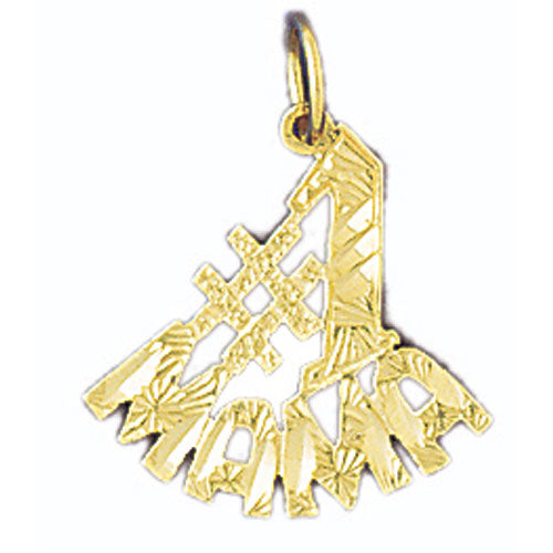 14k Yellow Gold #1 Madre Charm