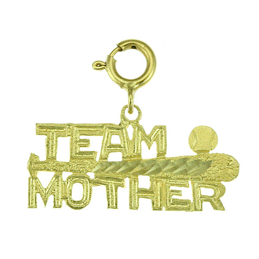 14k Yellow Gold Team Mother Charm
