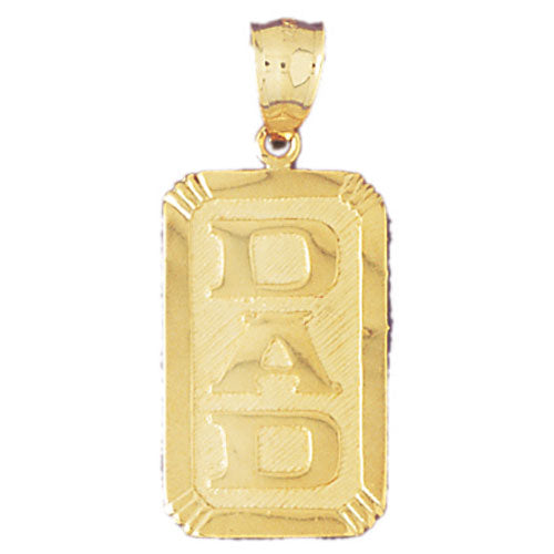 14k Yellow Gold Dad Charm