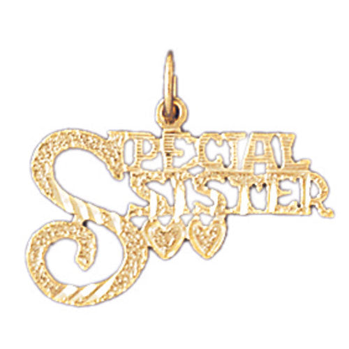 14k Yellow Gold Special Sister Charm