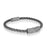Sterling Silver Rhodium Plated and micro-pave CZ twisted cable Bangle