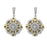 Sterling Silver Rhodium Plated and CZ Antique Dangle Earrings