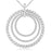 Sterling Silver Rhodium Plated and CZ Circular Pendant