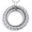 Sterling Silver Rhodium Plated and micro-pave CZ Circular Rope Pendant