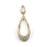 Sterling Silver Rhodium Plated and micro-pave CZ Teardrop Pendant