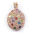 Sterling Silver Rhodium Plated and multi-color CZ Pendant
