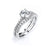 Sterling Silver Rhodium Plated and CZ Wedding Set