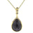 Sterling Silver Gold Plated with Simulated Amethyst and CZ Necklace