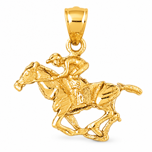 14k Yellow Gold 3-D Horse Charm