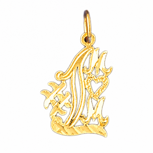 14k Yellow Gold #1 Mom Charm