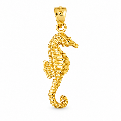 14k Yellow Gold Seahorse Charm