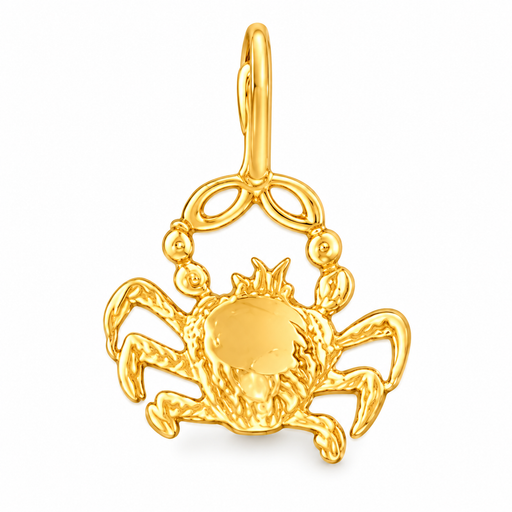 14k Yellow Gold Zodiac - Cancer Charm