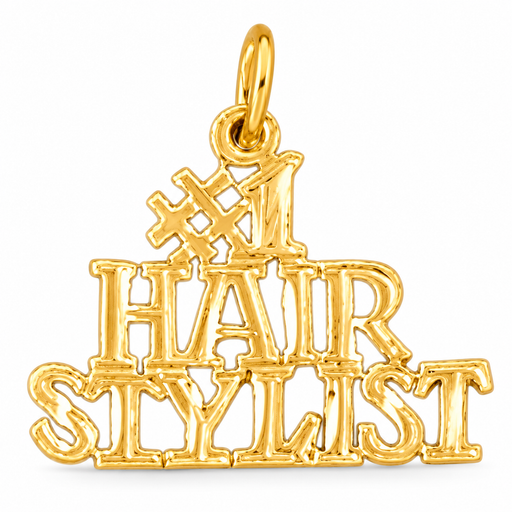 14k Yellow Gold #1 Stylist Charm