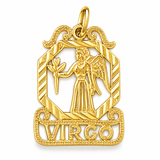14k Yellow Gold Zodiac - Virgo Charm