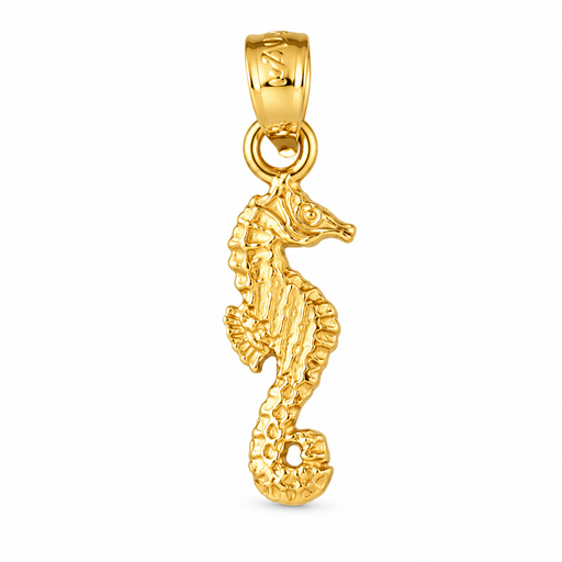 14k Yellow Gold Seahorse Charm