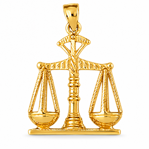 14k Yellow Gold Weights of Justice Charm