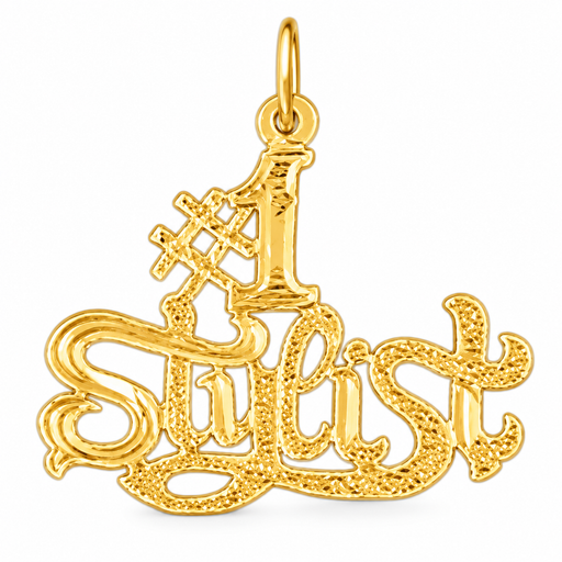 14k Yellow Gold #1 Stylist Charm