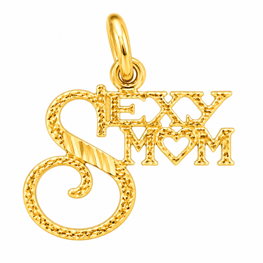 14k Yellow Gold Sexy Mom Charm