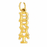 14k Yellow Gold Brat Charm