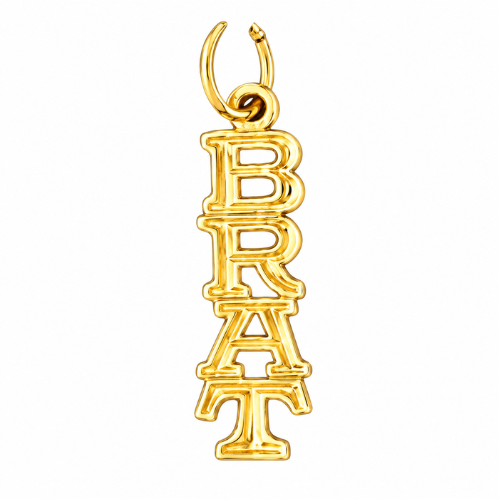 14k Yellow Gold Brat Charm