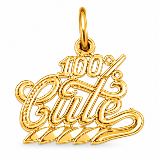 14k Yellow Gold 100% Cute Charm