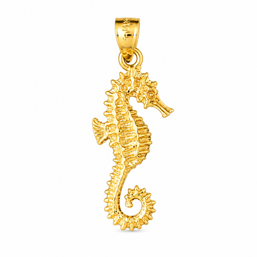 14k Yellow Gold Seahorse Charm