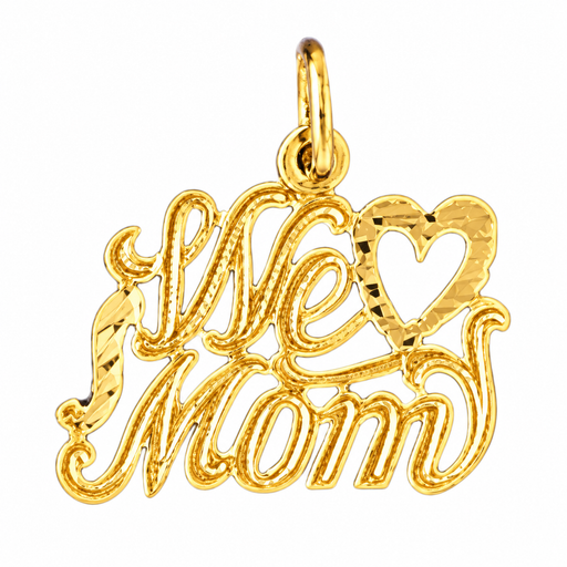 14k Yellow Gold We Love Mom Charm