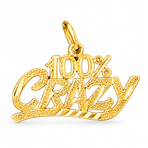 14k Yellow Gold 100% Crazy Charm